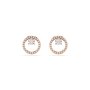 SWAROVSKI Constella Stud Earrings Round Cut White Rose Gold-tone Plated