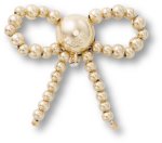 Goldair Gold Beaded Bow Jibbitz - Multi Osfa