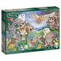 Falcon De Luxe Jigsaw Puzzle - Owls In The Wood 1000 Pieces