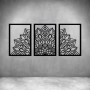 3 Piece Mandala - Grey / L 1000 X H 450MM