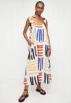 Superbalist Knot Detail Trapeze Maxi - Blue Bold Line Work