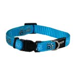Rogz Fancy Dress Dog Collars - Jellybean Small Turquoise Paw