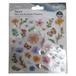 Resin Mix-ins Acetate Flowers 3 Sheets