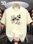Men's 100% Cotton Mouse Graphic Print T-shirt Short Sleeve Crew Neck Tee Men's Clothing For Summer Outdoor