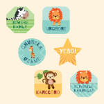 Baby Animals Merit Labels - Zulu