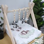 Changing Mat Cover Sage Green Panda On Moon