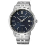 Seiko Blue Dial Silver Stainless Steel Unisex Dress Watch SRPH87K1