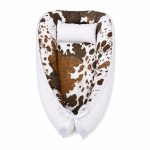 Southwest Icons Cow Skin Nguni Baby Nest Pod Newborn Lounger