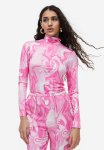 Long-sleeved Jersey Top - Light Pink tie-dye