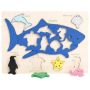 Wooden Animal Shape Puzzle Board For Ages 1-3 - Multicolor