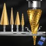 3PCS Titanium-coated Hss Step Drill Bits - Perfect For Wood And Metal