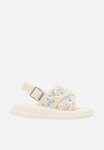 PoP Candy Sequined Criss Cross Sandals - Cream