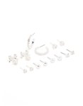 Silver Diamante & Bow Heart Earrings 7-PACK