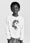 Reversible Sequin-motif Sweatshirt - White