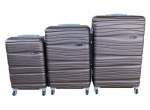 Smte 3 Piece Travel 30 Luggage Suitcase Set-stylish Brown With Keychain