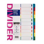 A4 Index Board Meeco 10 Tab Bright