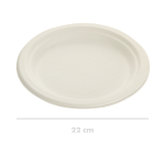 Round Compostable Plates 22 Cm