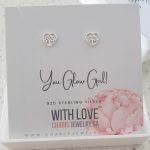 Telia 925 Sterling Silver Tree Of Life Heart Earrings Size 8MM
