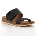 Caroline Wedge Sandal - Black - 8