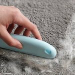 Pet Hair Removal Brush For Cats & Dogs - Gentle Grooming Rubber Bristles Plastic Handle - Ideal For Home Fur Cleanup
