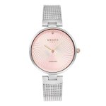Womens Bergonia Diamant Stainless Steel Mesh Watch In Silver pink Dial - Silver pink Dial