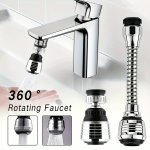 360-DEGREE Swivel Kitchen Faucet Aerator - Splash-proof Water Saving Extender With Dual Modes For Efficient Vegetable Washing &