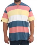Mens Stripe Golfer - 10XL Stl peach