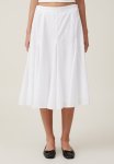 Cotton On Margot Godet Midi Skirt - White