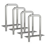 Focmkeas 4 Sets 304 Stainless Steel Square U-bolts 2.75" 70MM Inner Width 4.33" 110MM Length Stainless With M8 Nuts Frame Plate