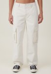 Cotton On Baggy Cargo Pant - Ecru Ripstop