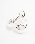 Silver Plated Stacked Swirl Ring - M l