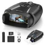 Teluha Night Vision Goggles 4K Night Vision Binoculars With 3.99" HD Screen 10000MAH Rechargeable 64GB Card Included For Wildlif