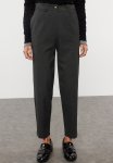 Carrot High Waist Polyviscon Woven Trousers - Anthracite