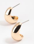Goldair Gold Chunky Bubble Hoop Earrings