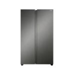 Haier 514L Shiny Black Side By Side Fridge With Ice Maker HRF-668VNFMBL