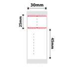 NB204 - - B1 B21 B3S B4 - 30X70MM - 100 Red Border Ring Jewellery Labels