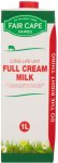 Long Life Uht Full Cream Milk Plain Flavour