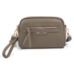 Taupe Rivet Detail Box Bag