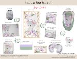 Cot Duvet Bedding Lilac And Pink Koala Set