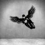 Winged Motorcycle - Rust Coat L 1000 X H 1000MM