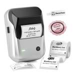 NB493 - - B1 - Portable Thermal Label Bluetooth Printer Incl Free White Label 50X30MM Silver