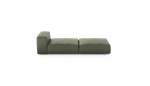Lounger - Leather - Olive - 241CM X 105CM