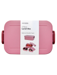 3 Piece Pink Lunch Box - None Assorted