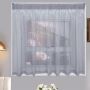 Matoc Designs Caf Curtain - Mystic Voile - Dove - Taped - Single Layer - 250CM W X 120CM H