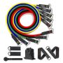 11 Pieces Resistance Bands Set Home Gym Exercise Training Tubes Natural Rubber