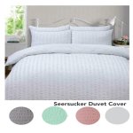 Seersucker Poly Cotton Duvet Cover Set