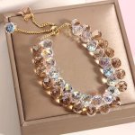 1PC Fashion And Delicate Double-layer Faux Crystal Beads Bracelet Versatile And Easy-to-wear Combine Well With Any Outfit