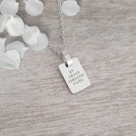 Evelyn MINI Tag Personalized Necklace Stainless Steel 15MM On 45-50CM Chain Ready In 3 Days
