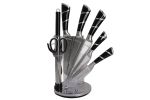 Zs - 9 Piece Stainless Steel Rotating Kitchen Knife Set - Red