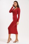 Ladies Italian Ribbed Long Sleeve Bodycon Midaxi Dress